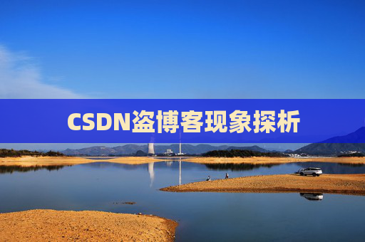 CSDN盗博客现象探析 CSDN盗博客现象探析